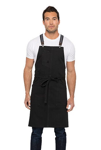 Berkeley Bib Apron Jet Black